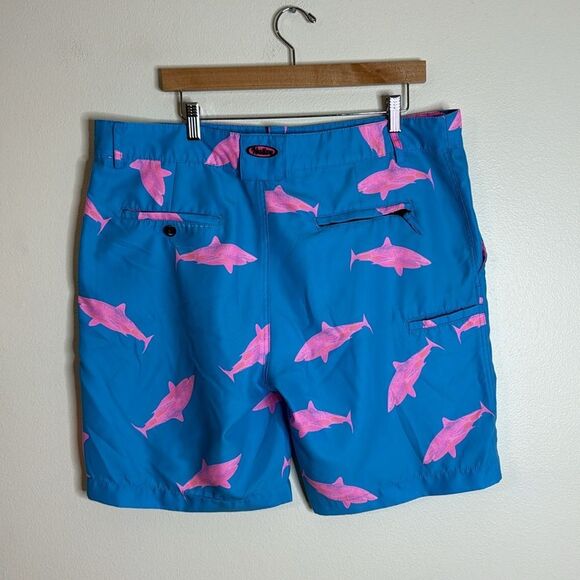NATIVE OUTFITTERS Passport Shorts Pink Shark Blue Water Boating size 38 - Picture 5 of 8